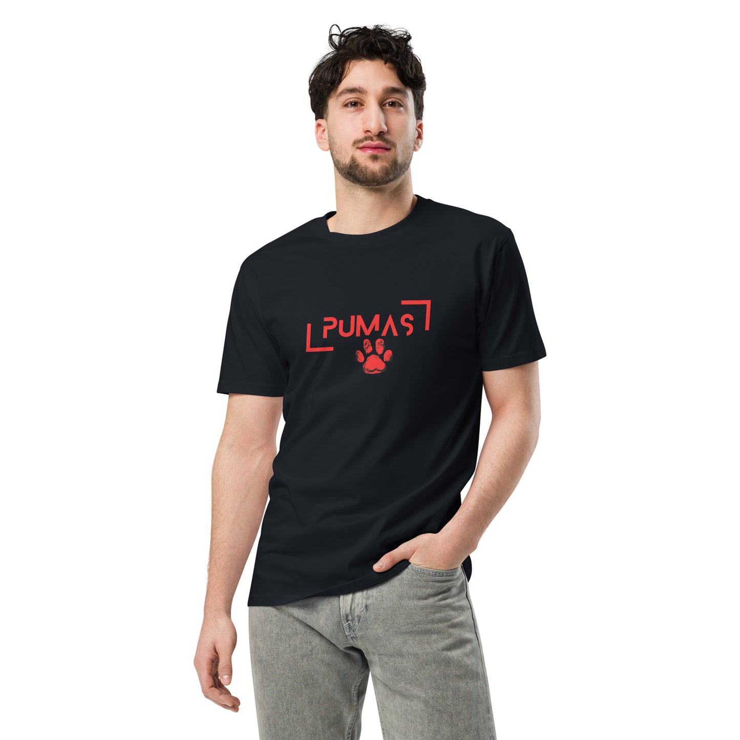 Unisex premium t-shirt FUTIRISTIC RED LOGO