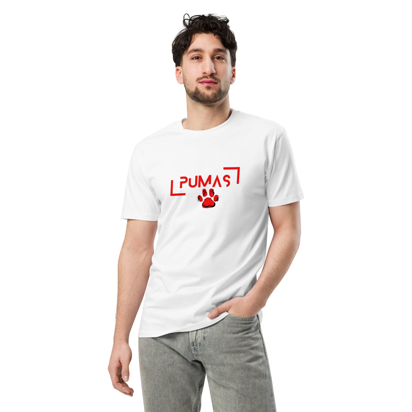 Unisex premium t-shirt FUTIRISTIC RED LOGO