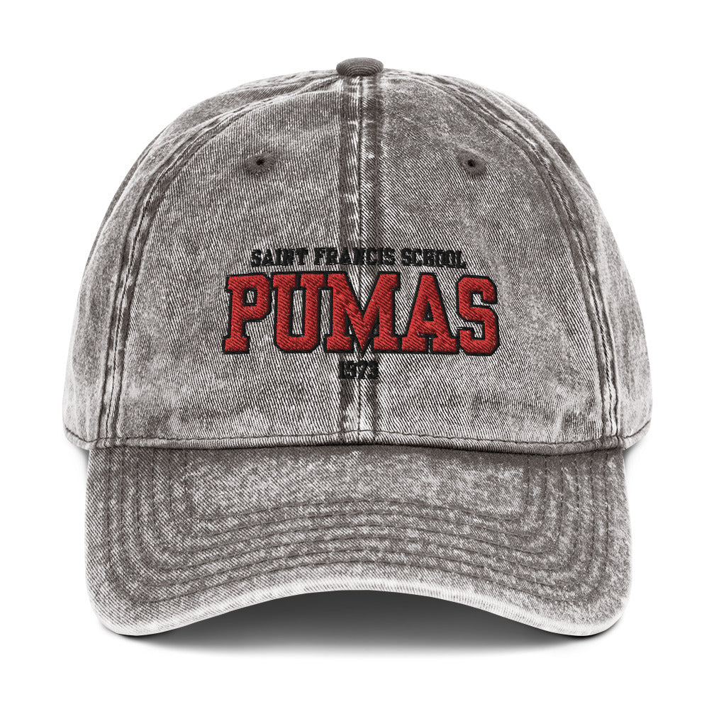 Vintage Cotton Twill Cap with red Pumas logo