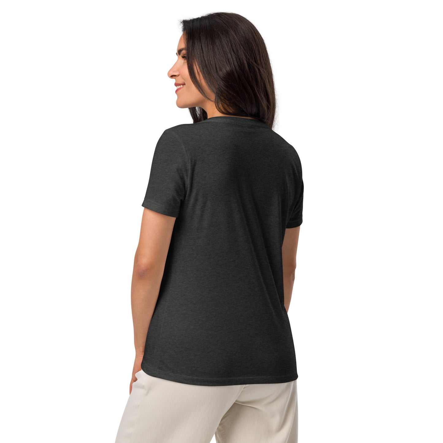 Women’s relaxed v-neck t-shirt VOLLEYBALL MOM2
