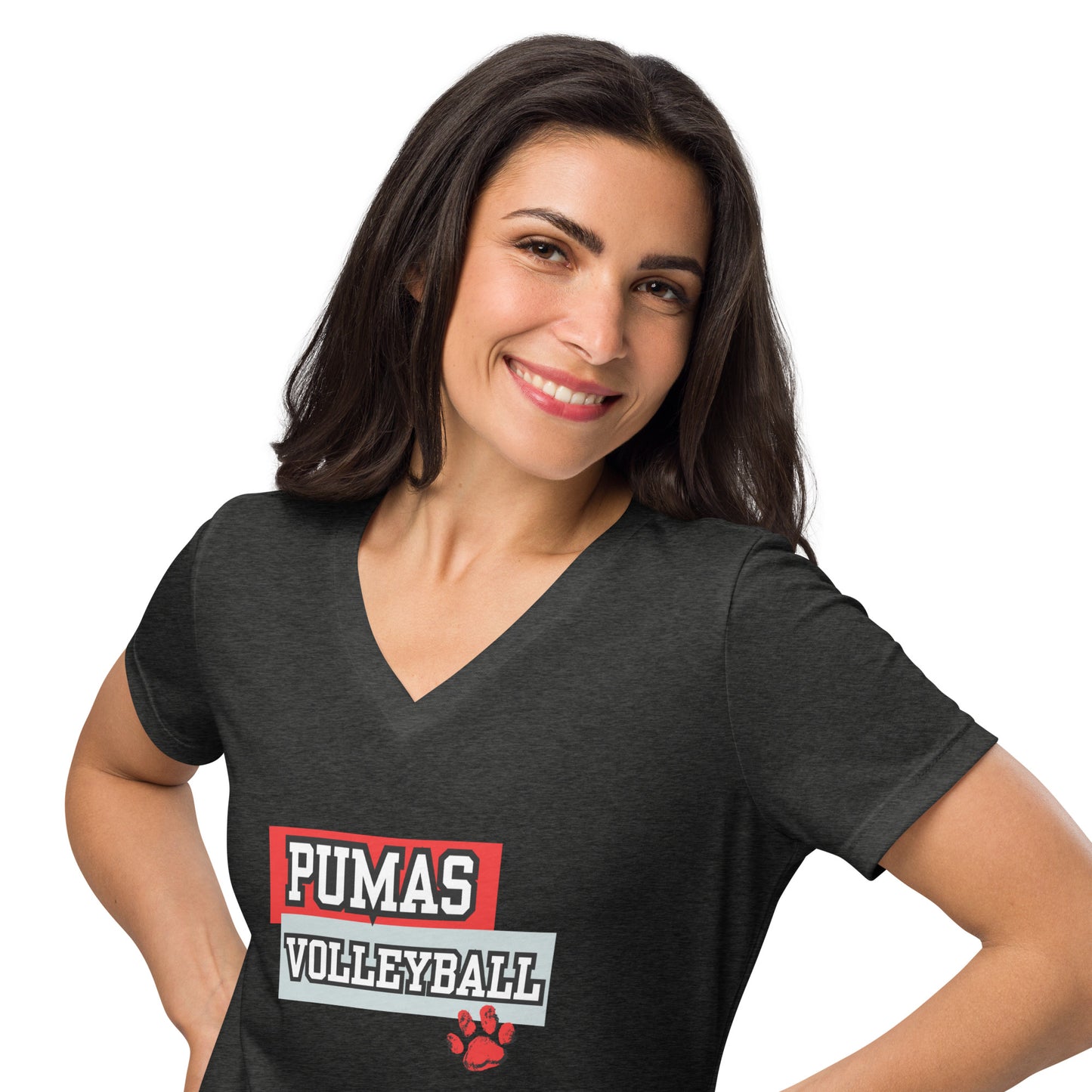 Women’s relaxed v-neck t-shirt VOLLEYBALL