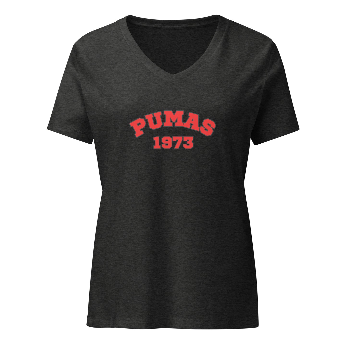 Women’s relaxed v-neck t-shirt with Red Puma's logo