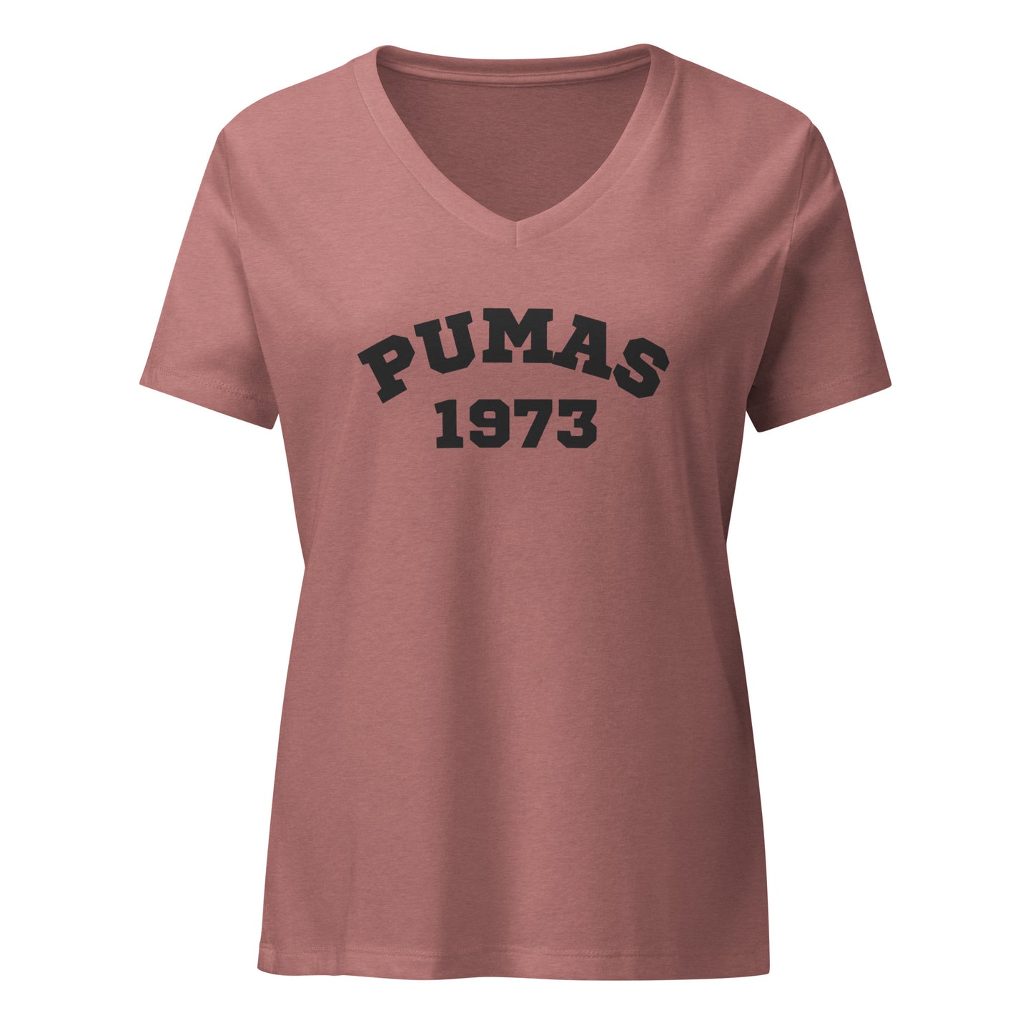 Women’s relaxed v-neck t-shirt with black PUMA