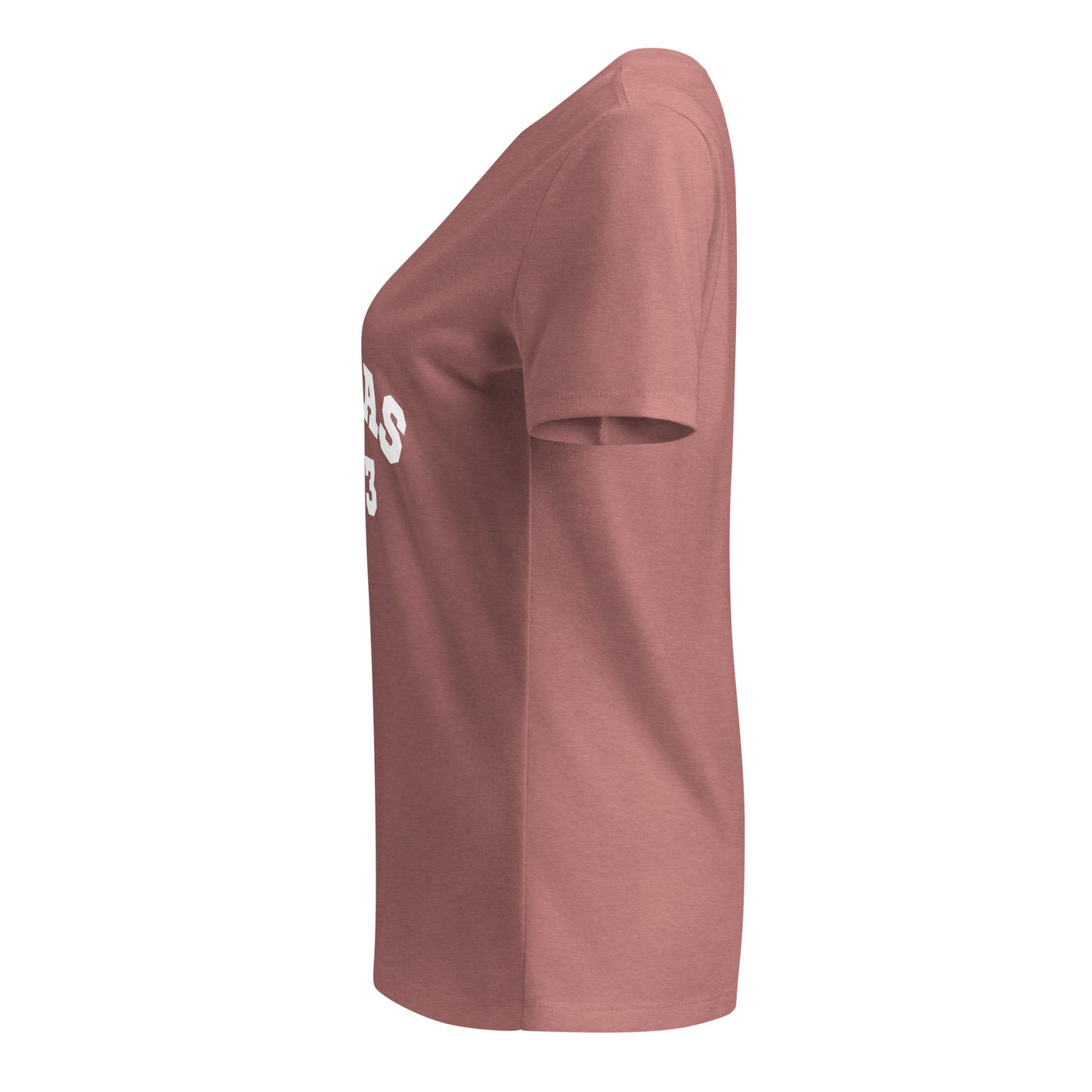 Women’s relaxed v-neck t-shirt with white PUMA