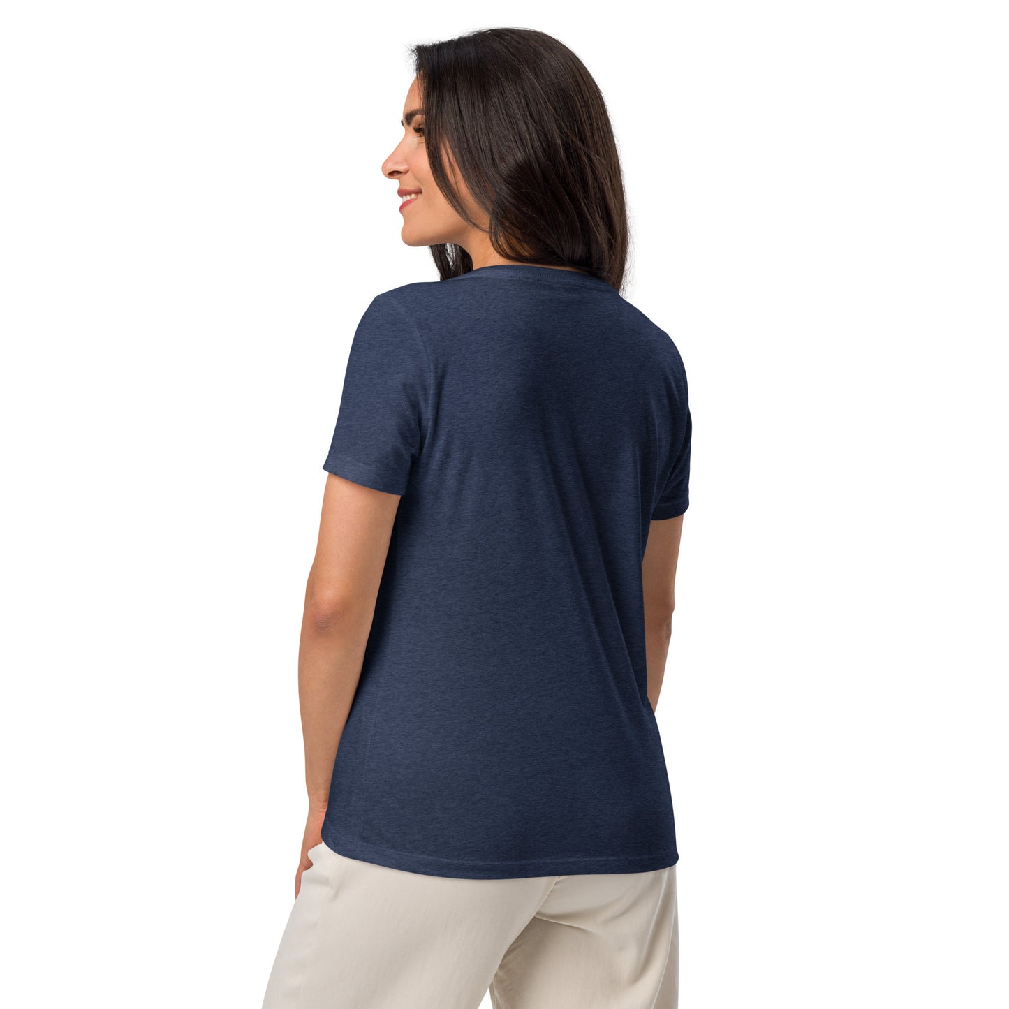 Women’s relaxed v-neck t-shirt Baseball Mom 3