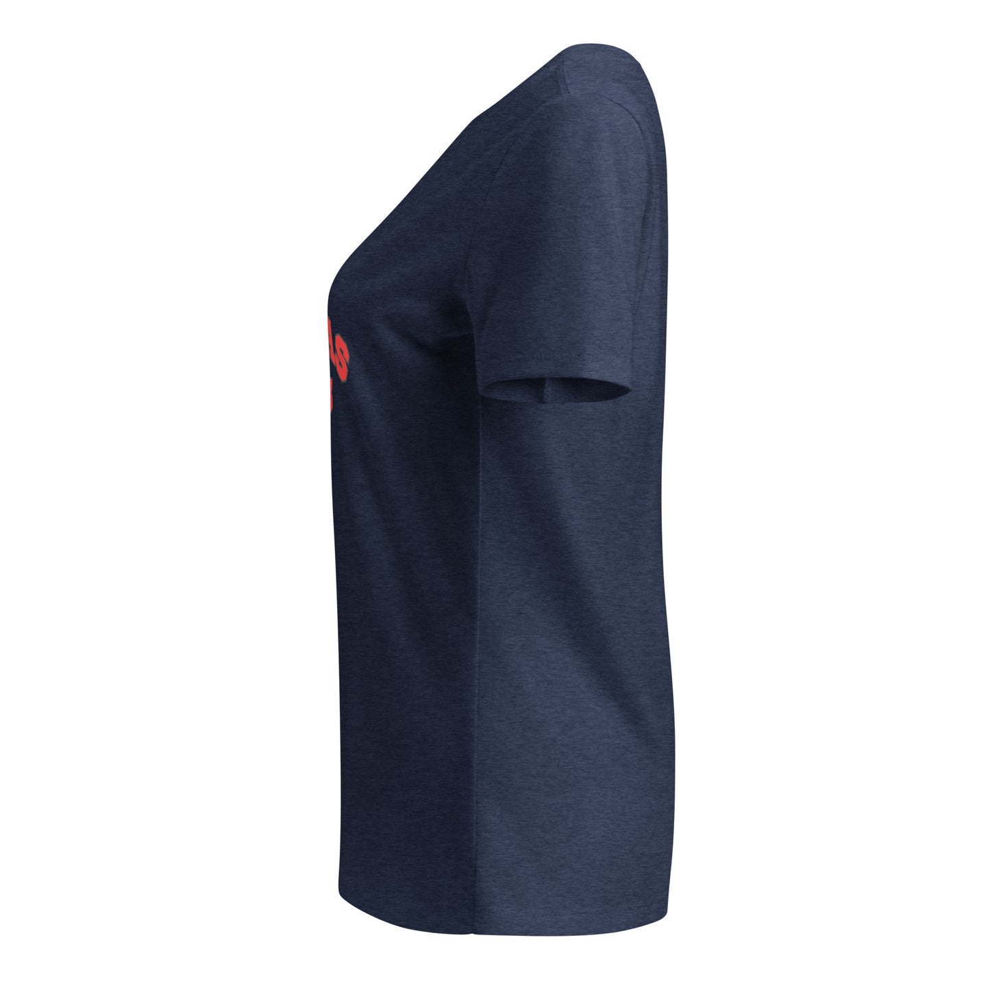 Women’s relaxed v-neck t-shirt with Red Puma's logo