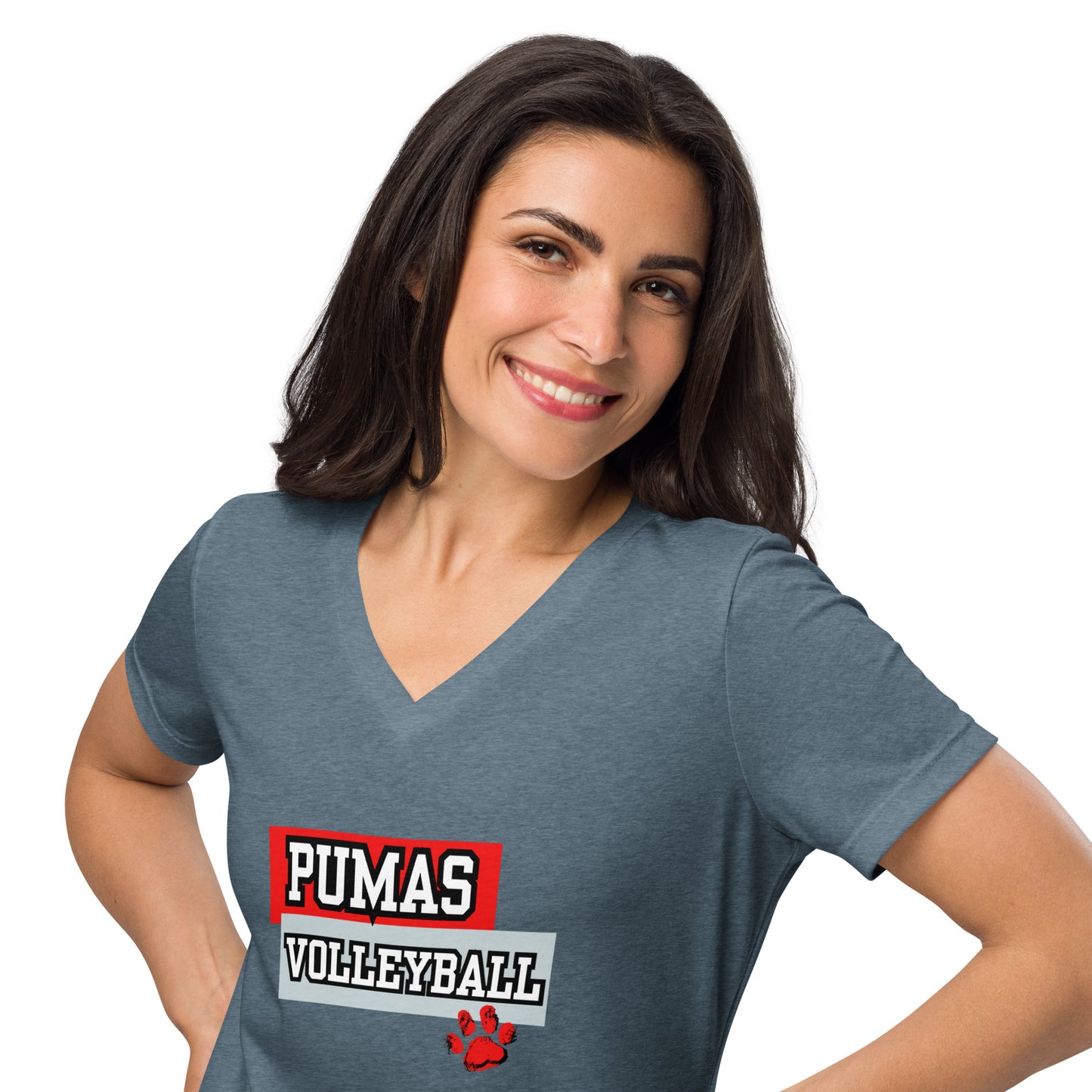 Women’s relaxed v-neck t-shirt VOLLEYBALL