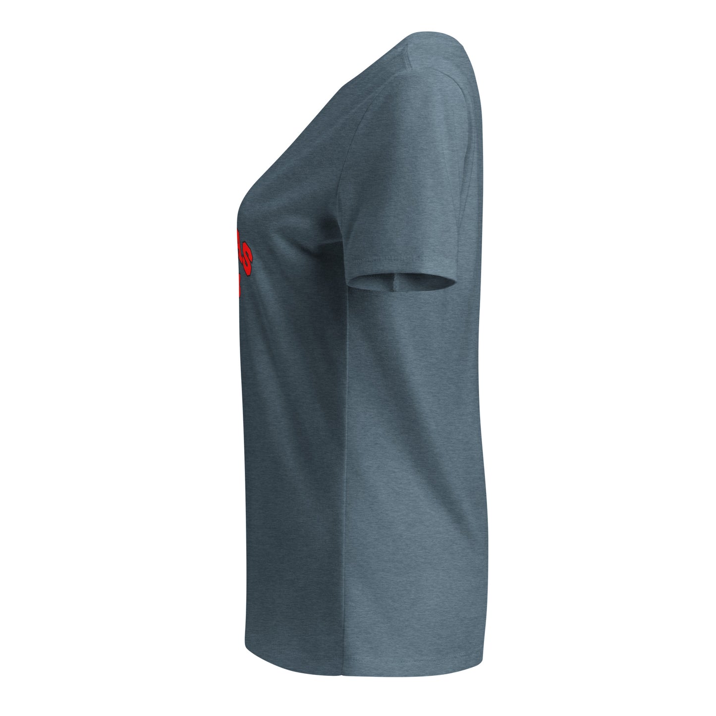 Women’s relaxed v-neck t-shirt with Red Puma's logo