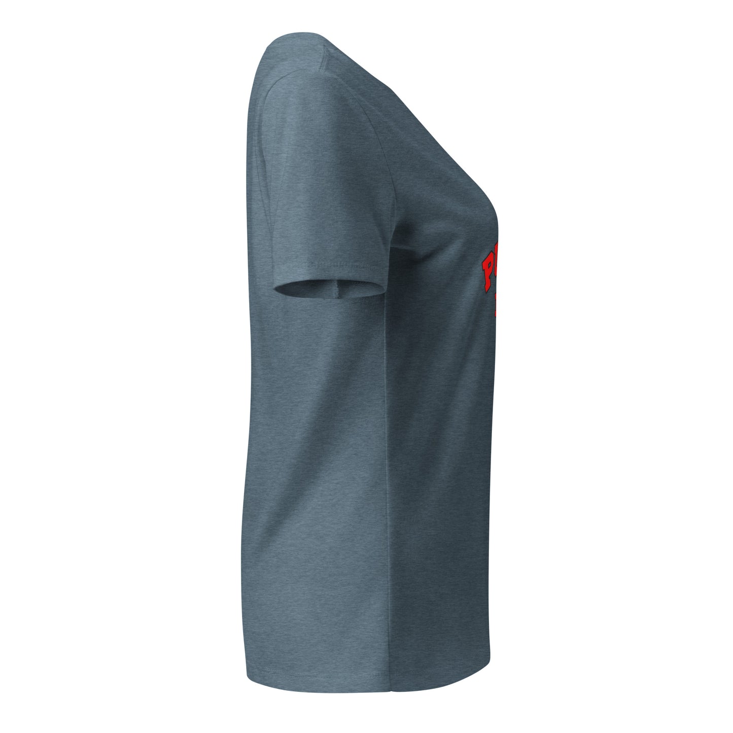 Women’s relaxed v-neck t-shirt with Red Puma's logo