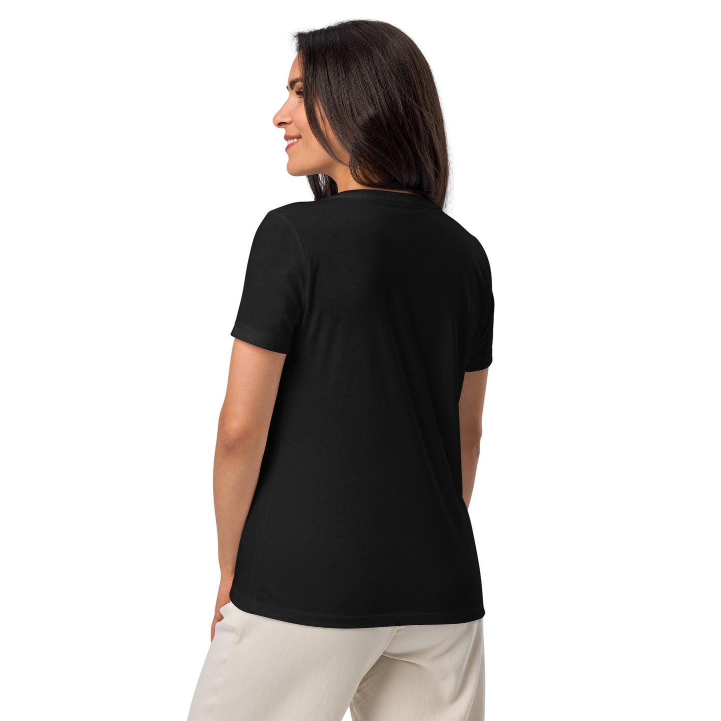 Women’s relaxed v-neck t-shirt VOLLEYBALL MOM2
