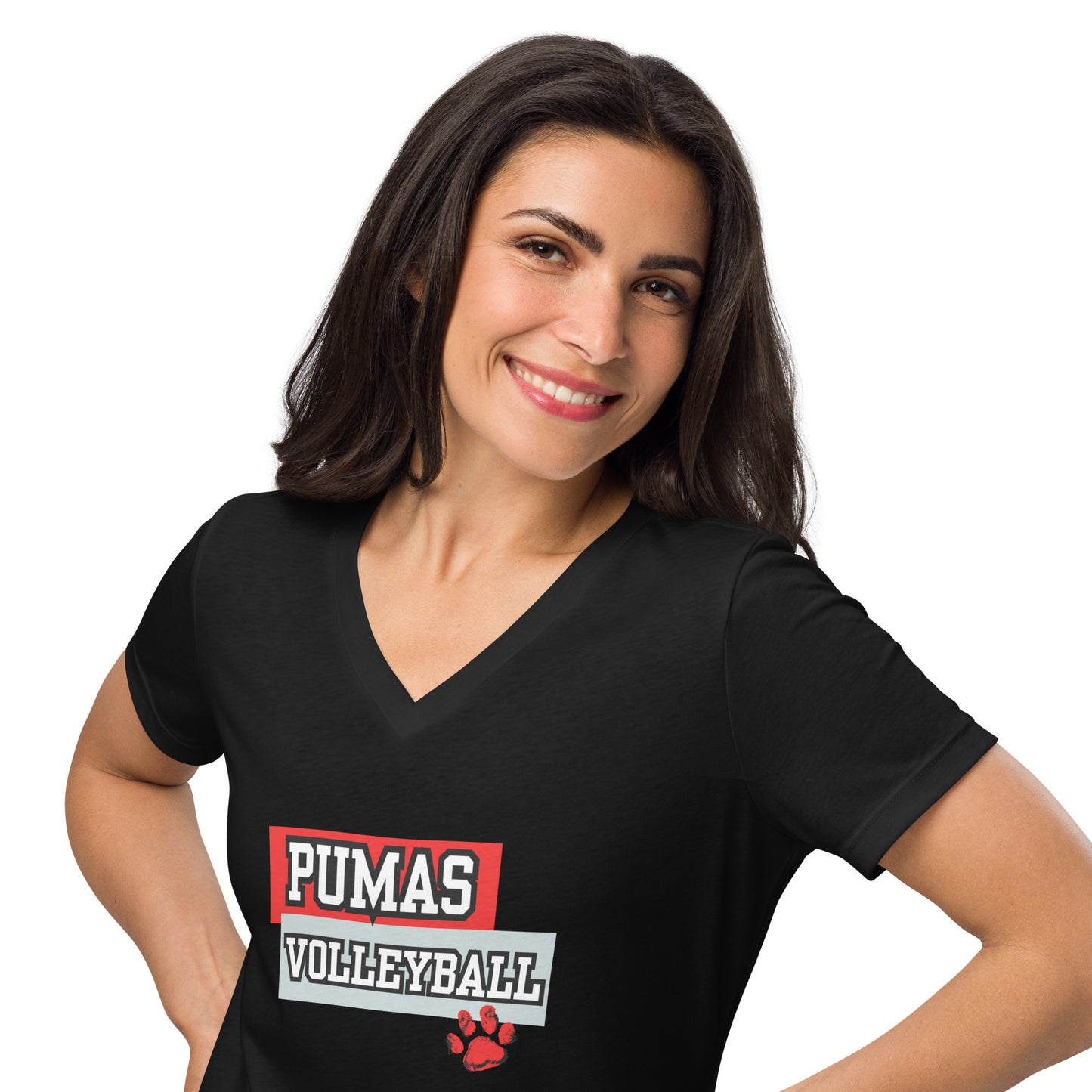 Women’s relaxed v-neck t-shirt VOLLEYBALL