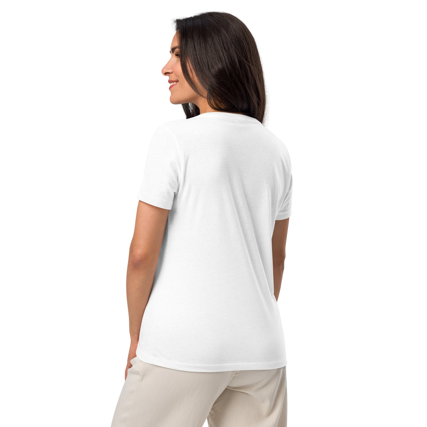 Women’s relaxed v-neck t-shirt VOLLEYBALL MOM2