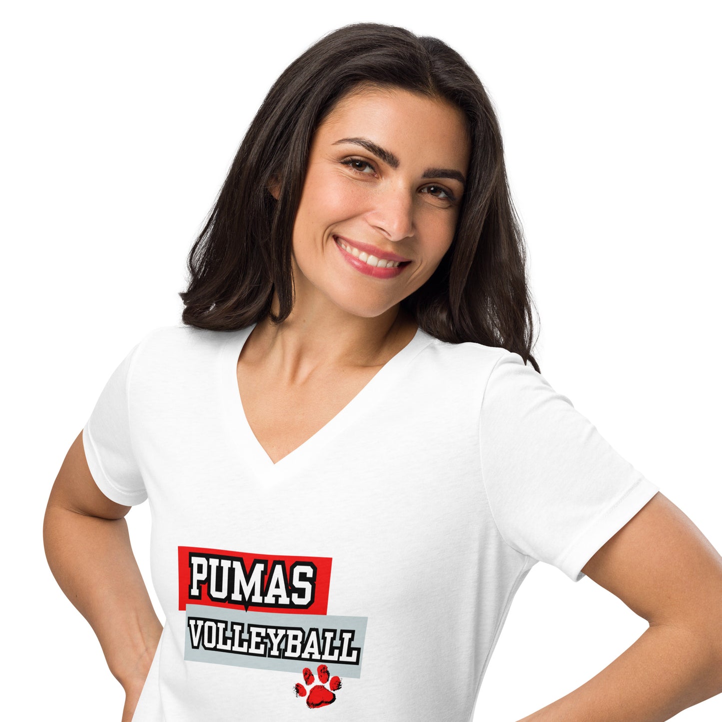 Women’s relaxed v-neck t-shirt VOLLEYBALL