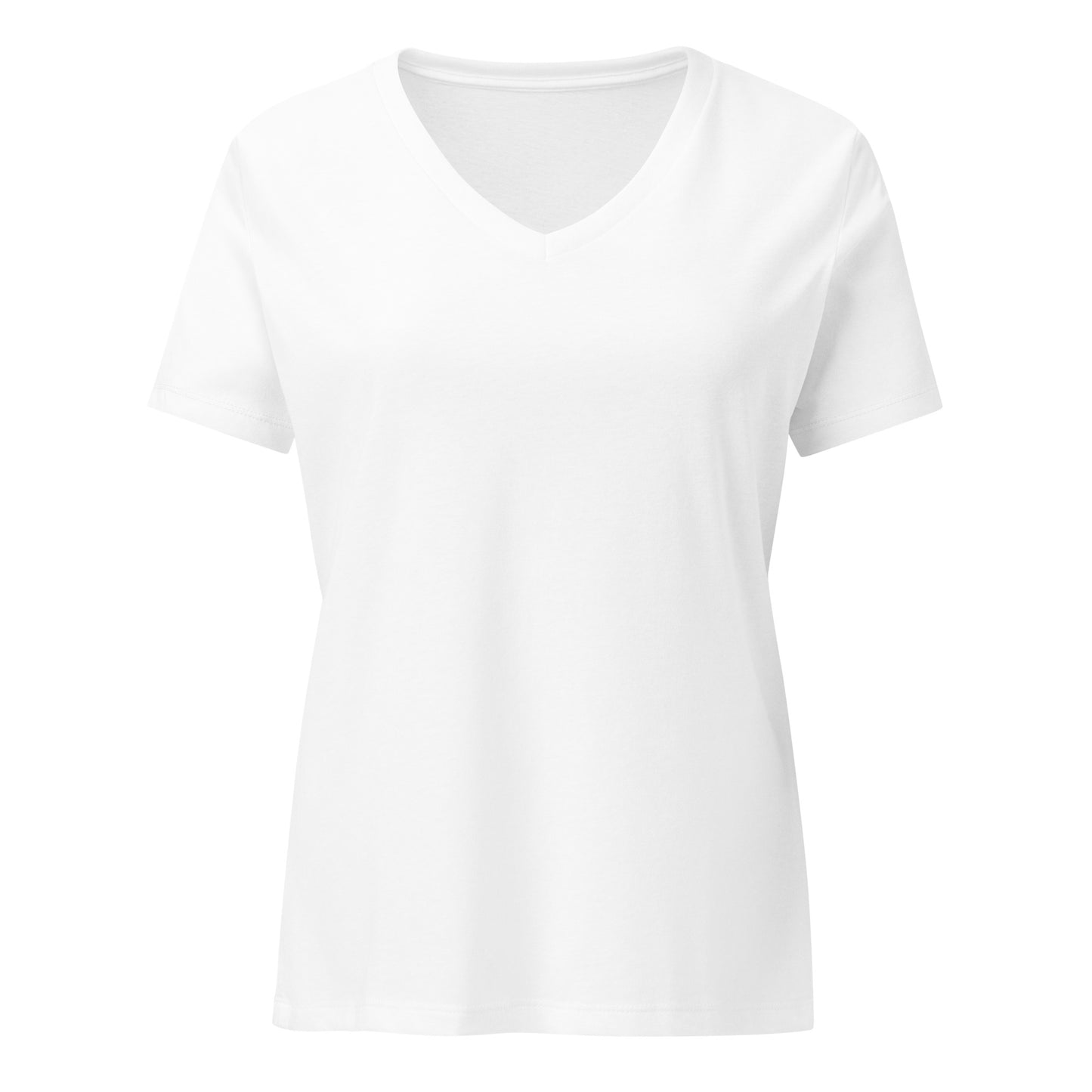 Women’s relaxed v-neck t-shirt with white PUMA