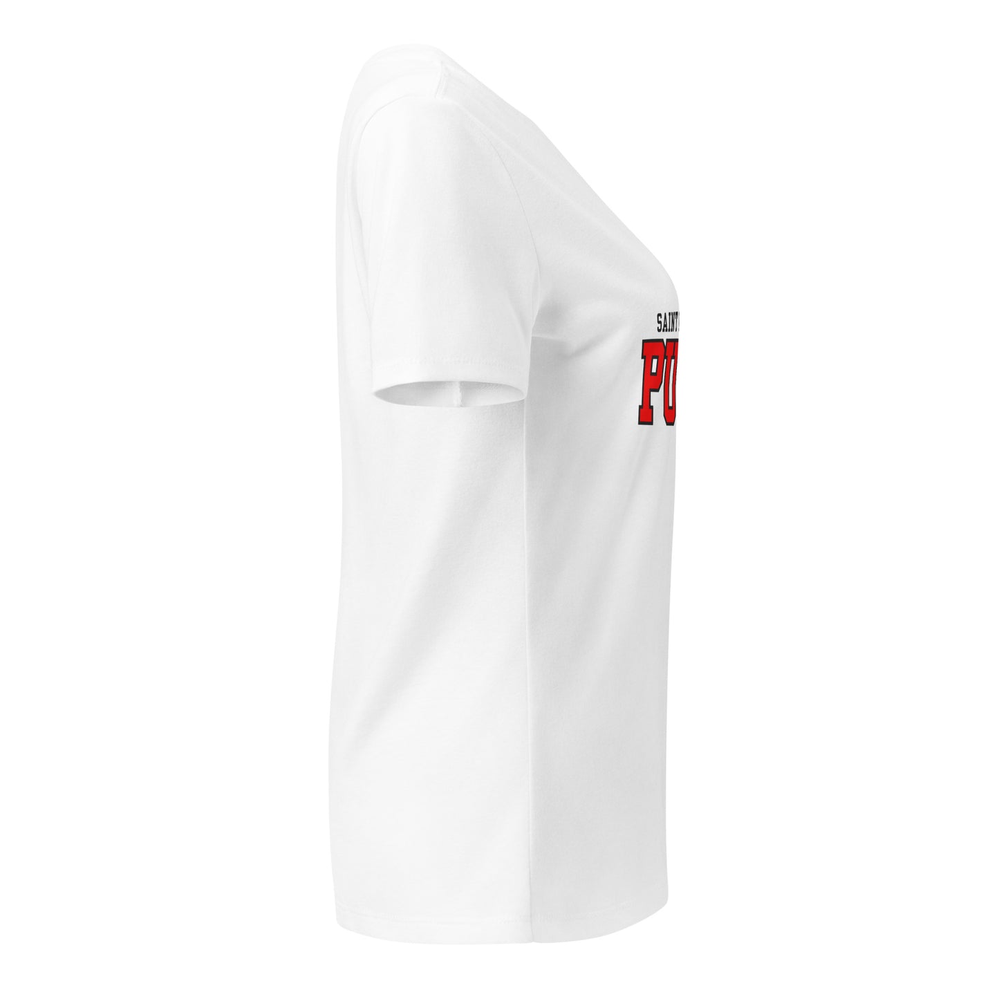 Women’s relaxed v-neck t-shirt with Puma's logo