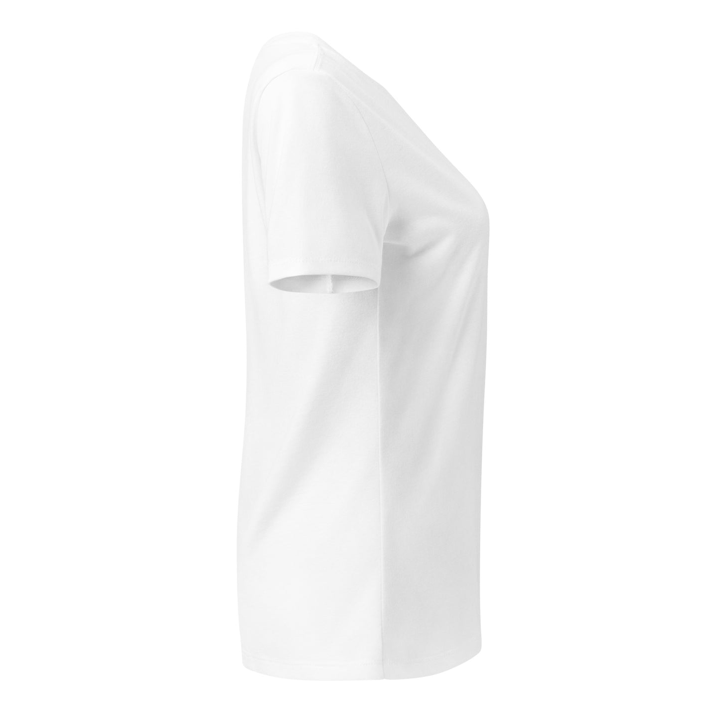 Women’s relaxed v-neck t-shirt with white PUMA