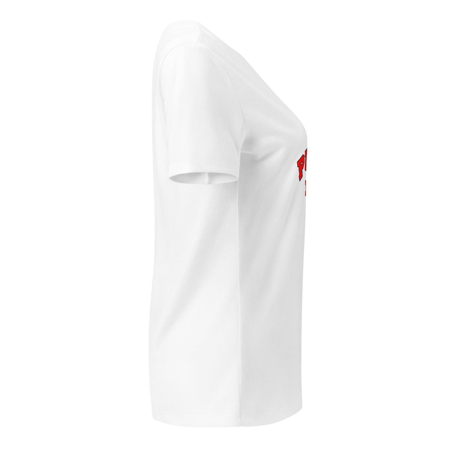 Women’s relaxed v-neck t-shirt with Red Puma's logo