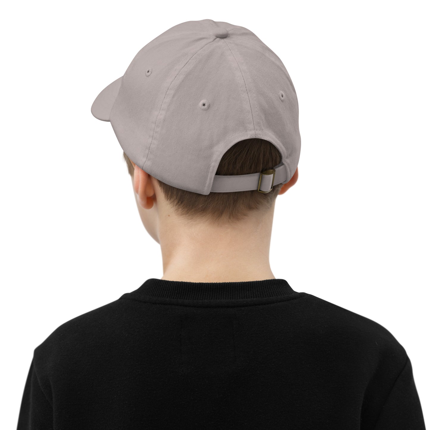 Youth baseball cap with black logo