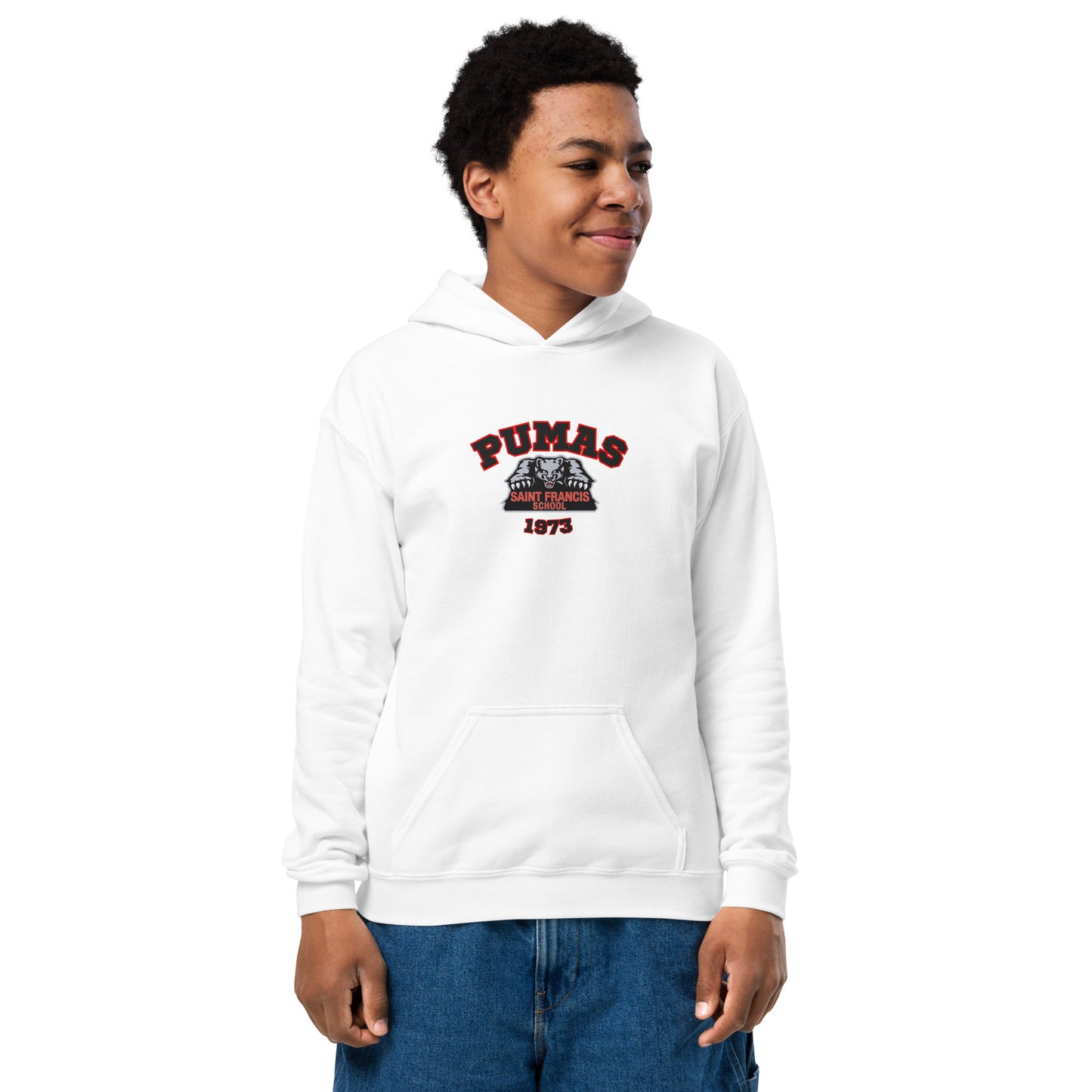 Youth heavy blend hoodie with logo