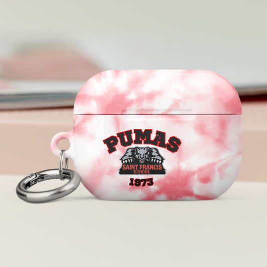 Case for AirPods® Pro red tie dye with logo