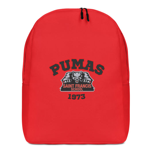 Minimalist Backpack red with red Pumas logo