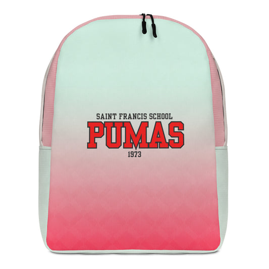 Minimalist Backpack red ombre with red Pumas logo