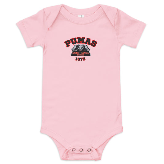 Baby short sleeve one piece with logo