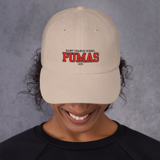 Dad hat with red Pumas logo