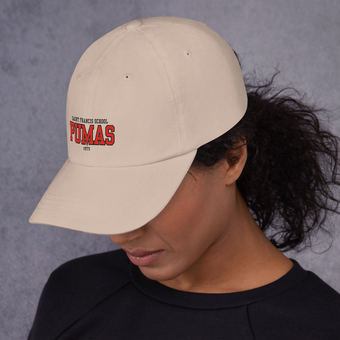 Dad hat with red Pumas logo