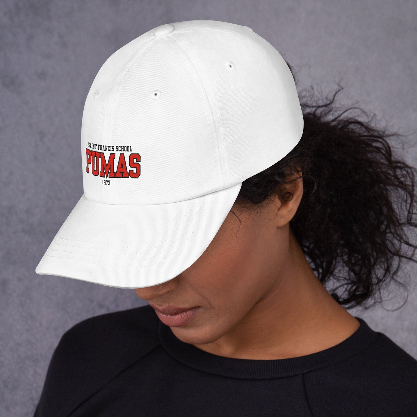 Dad hat with red Pumas logo