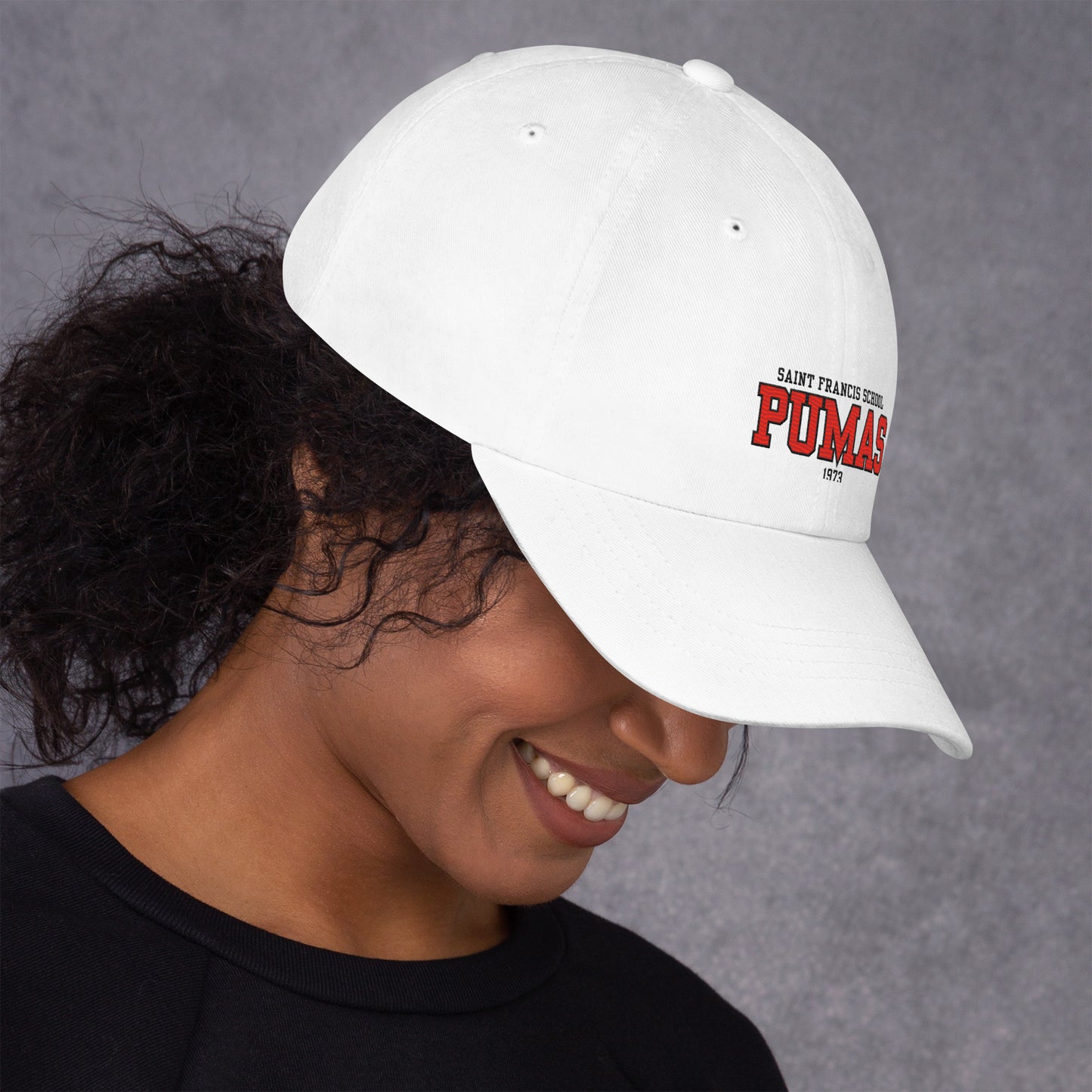 Dad hat with red Pumas logo