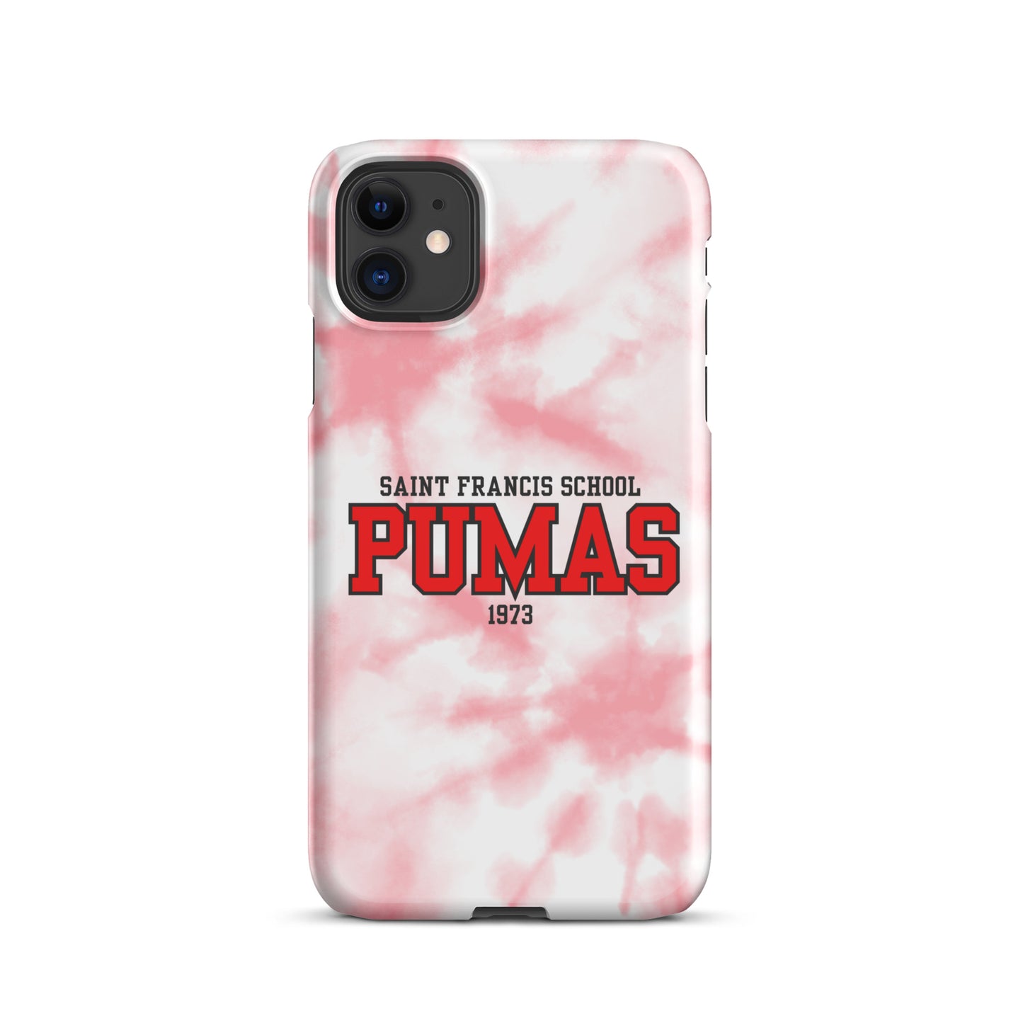 Snap case for iPhone® tie dye with red logo