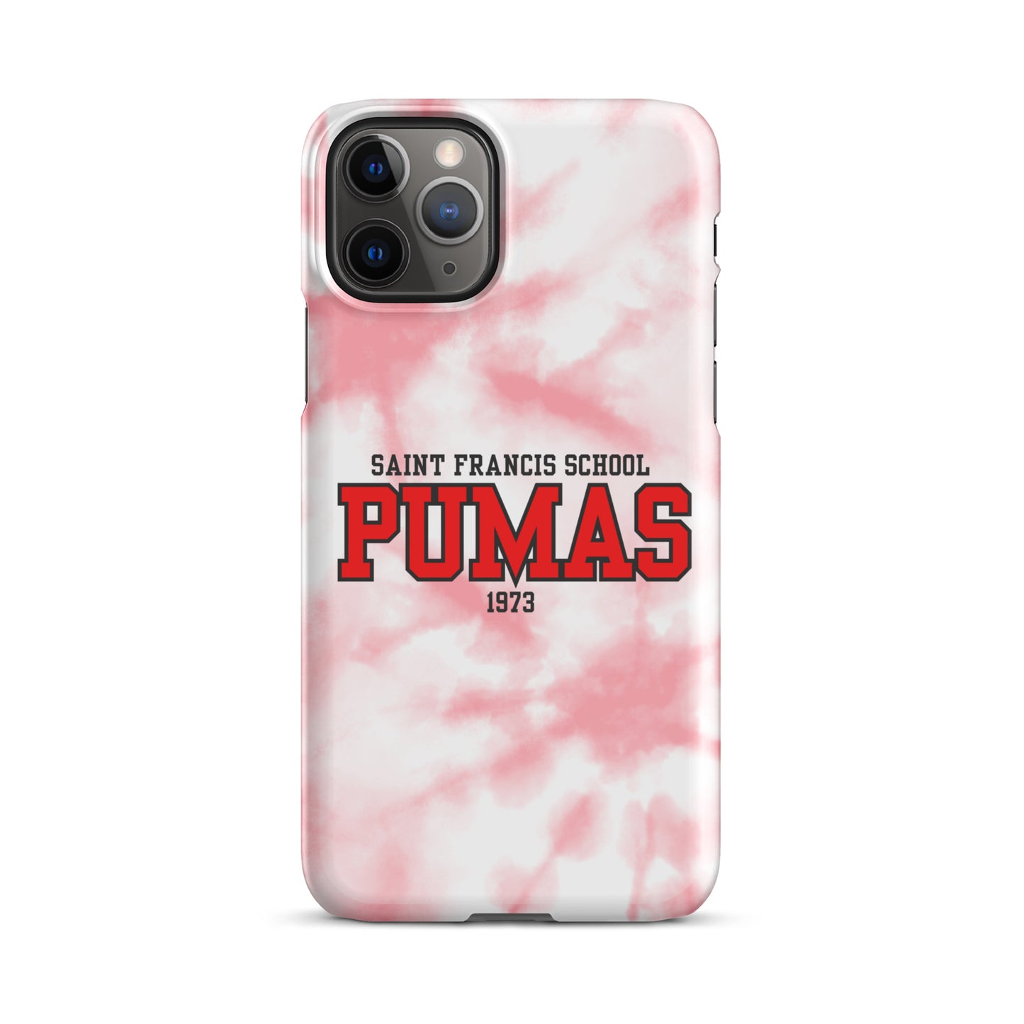 Snap case for iPhone® tie dye with red logo