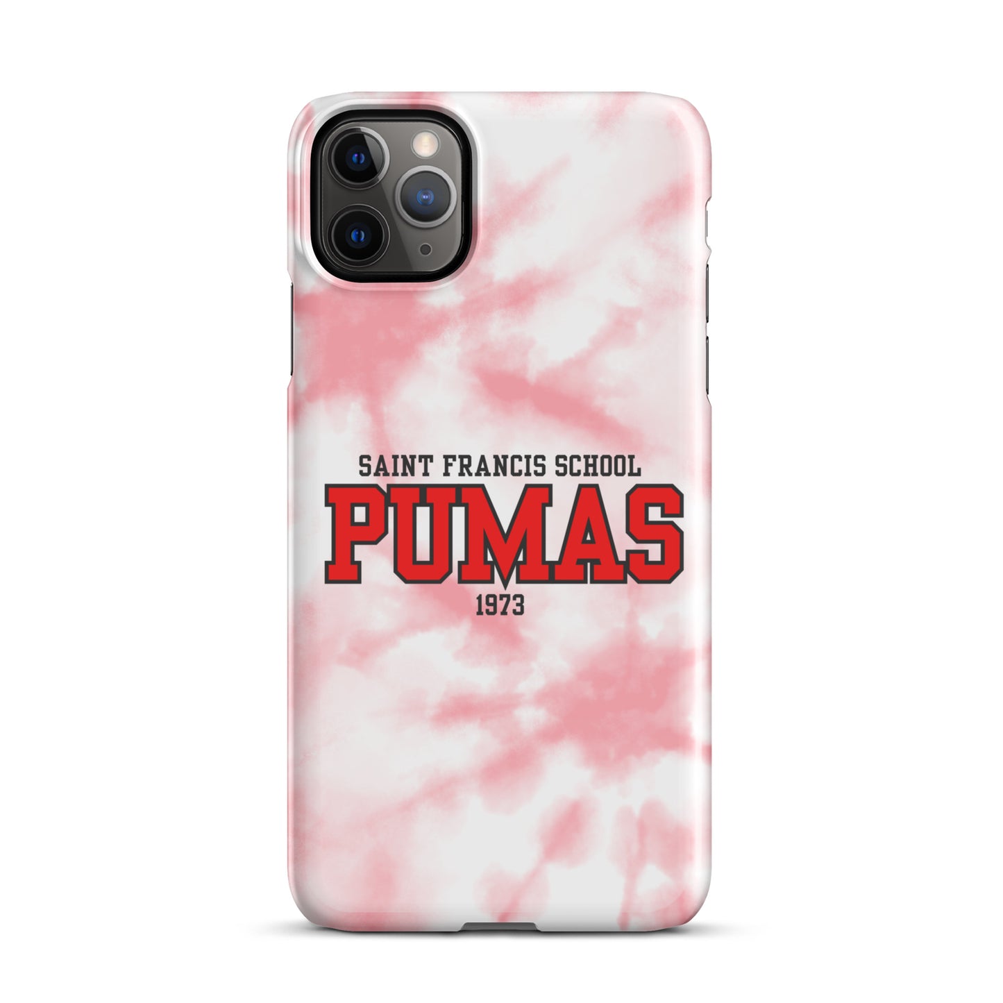 Snap case for iPhone® tie dye with red logo