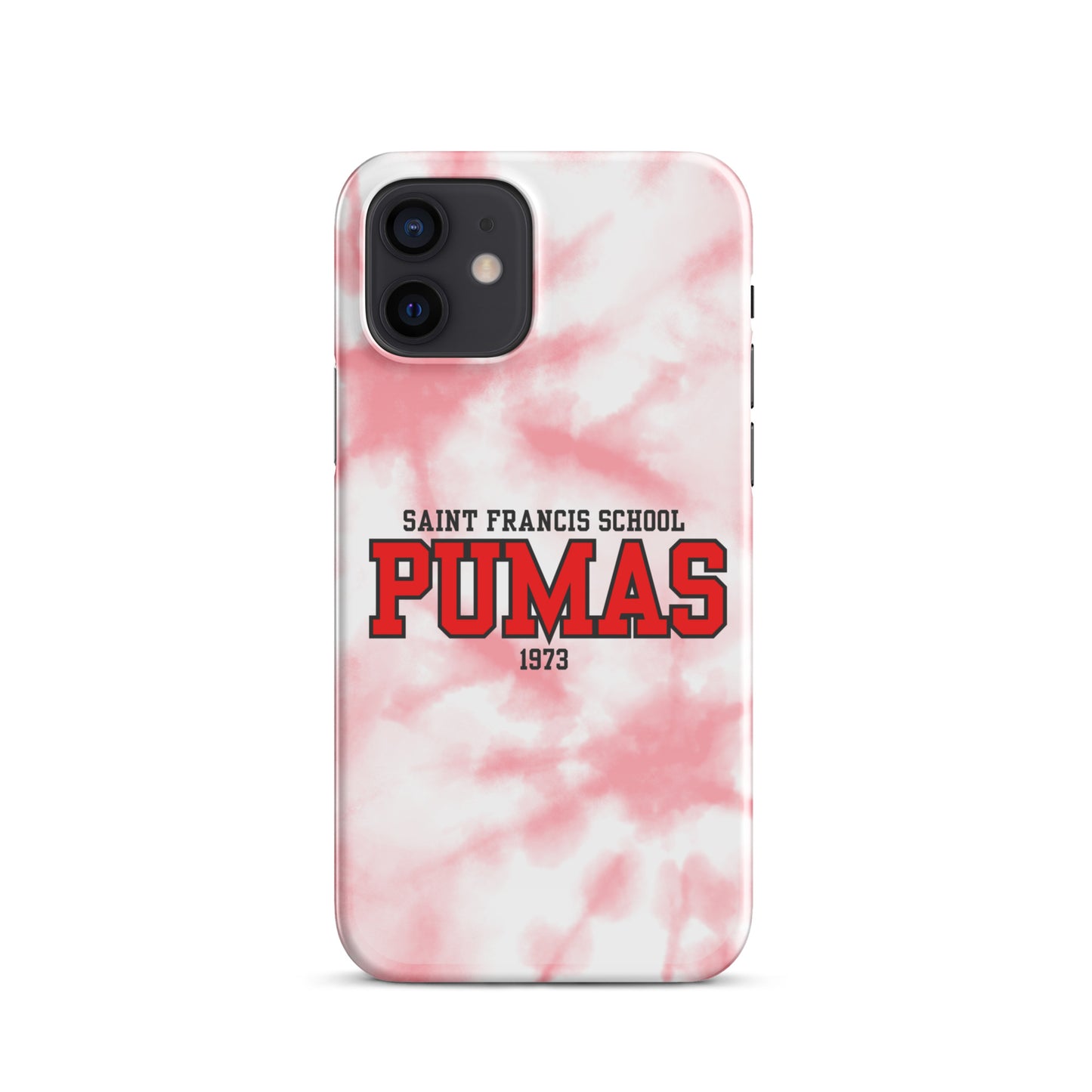 Snap case for iPhone® tie dye with red logo