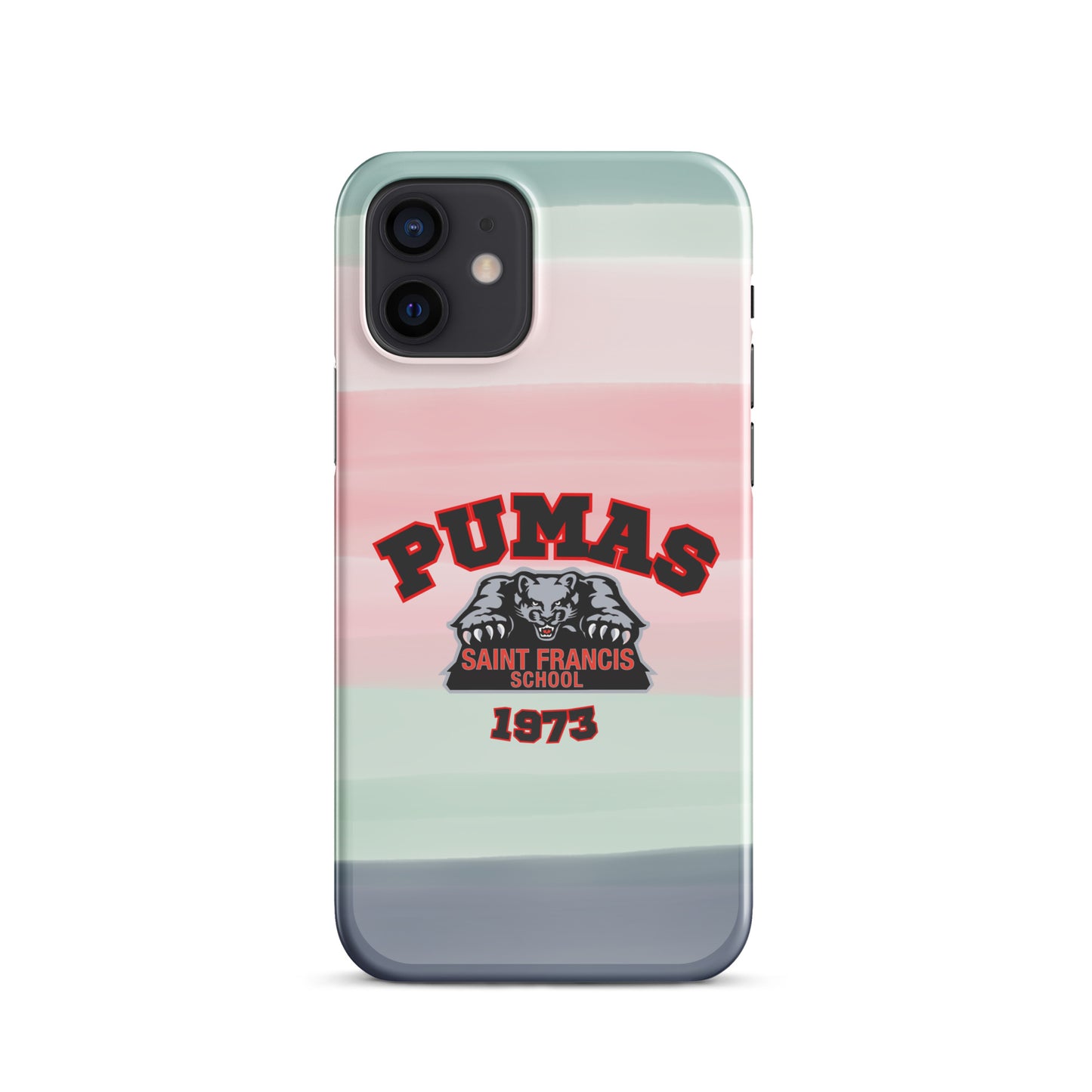 Snap case for iPhone® with stripes and Pumas logo