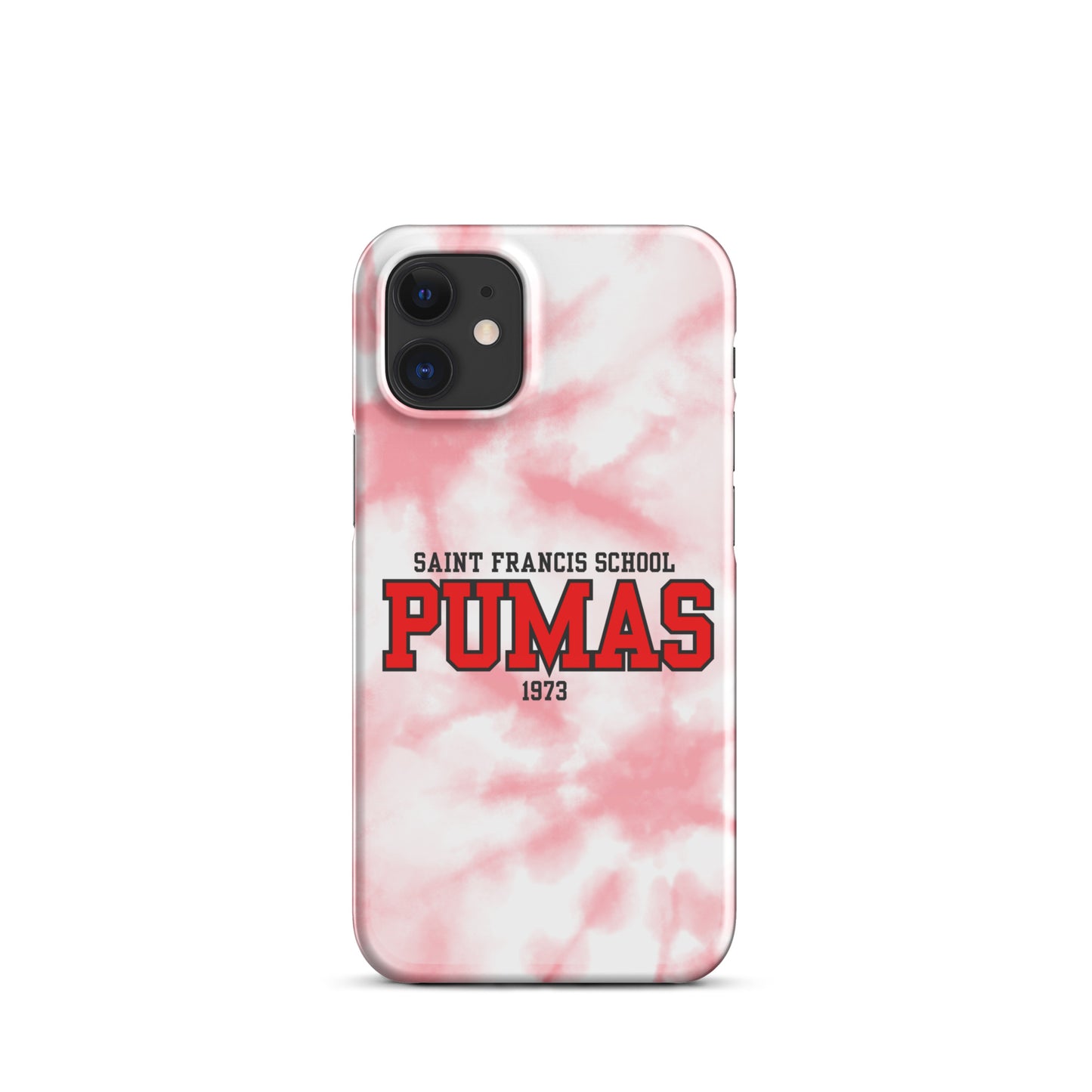 Snap case for iPhone® tie dye with red logo