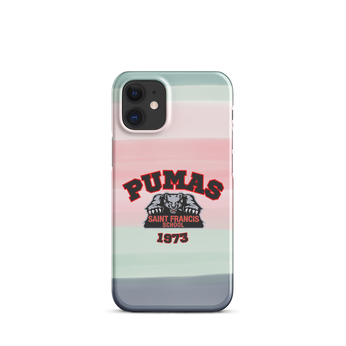 Snap case for iPhone® with stripes and Pumas logo