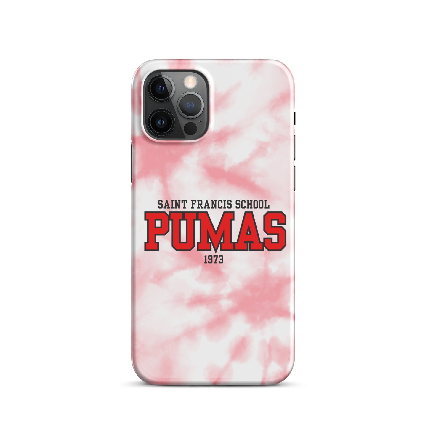 Snap case for iPhone® tie dye with red logo