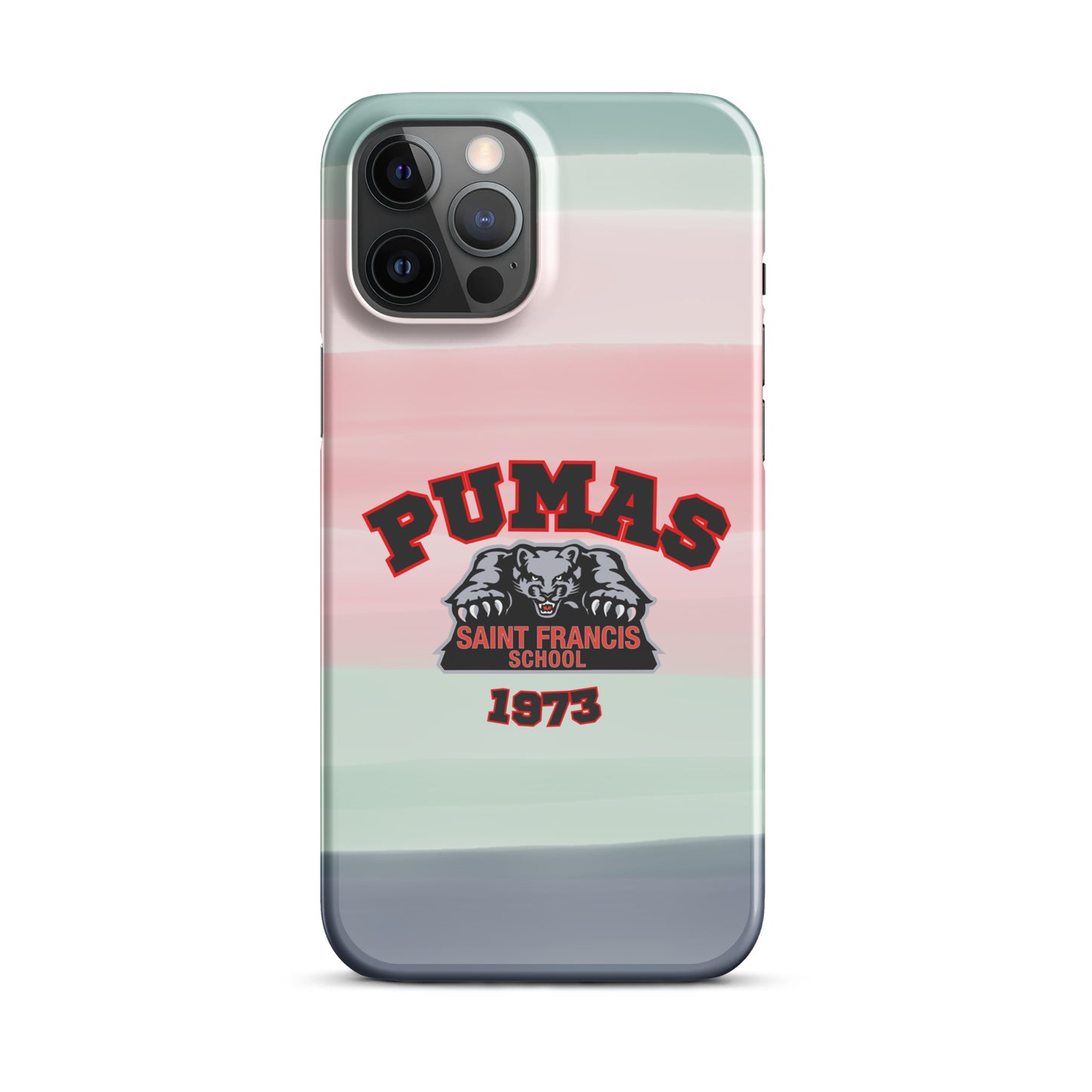 Snap case for iPhone® with stripes and Pumas logo