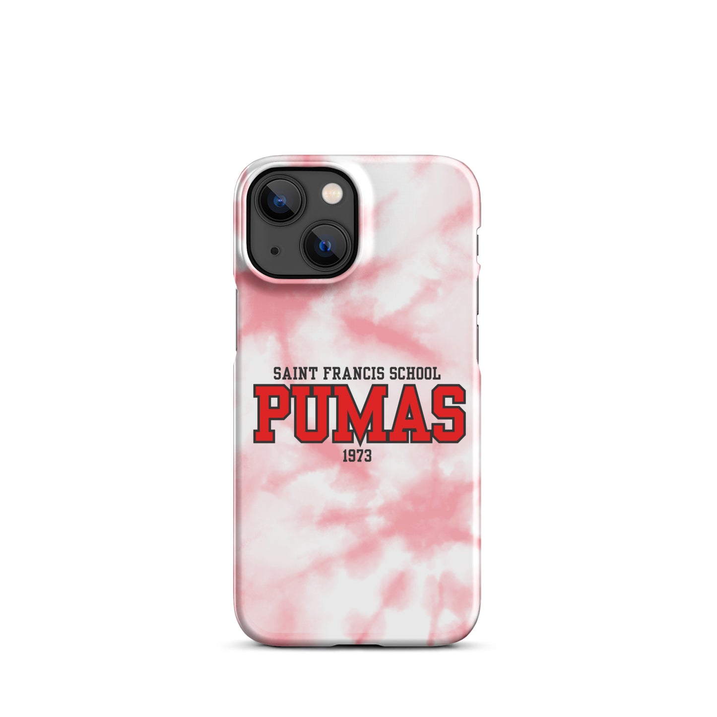 Snap case for iPhone® tie dye with red logo