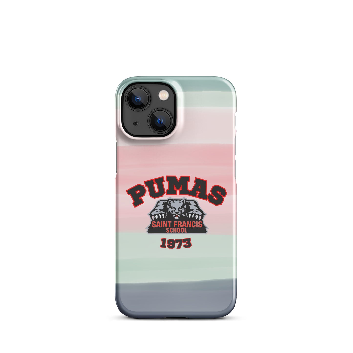 Snap case for iPhone® with stripes and Pumas logo