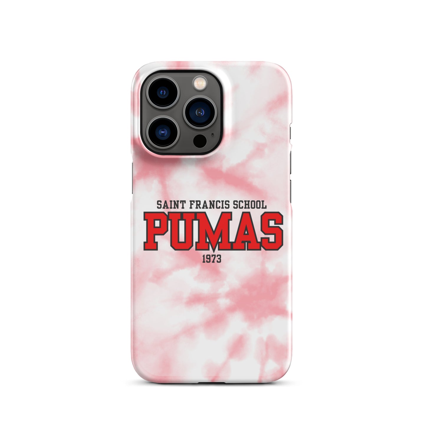 Snap case for iPhone® tie dye with red logo