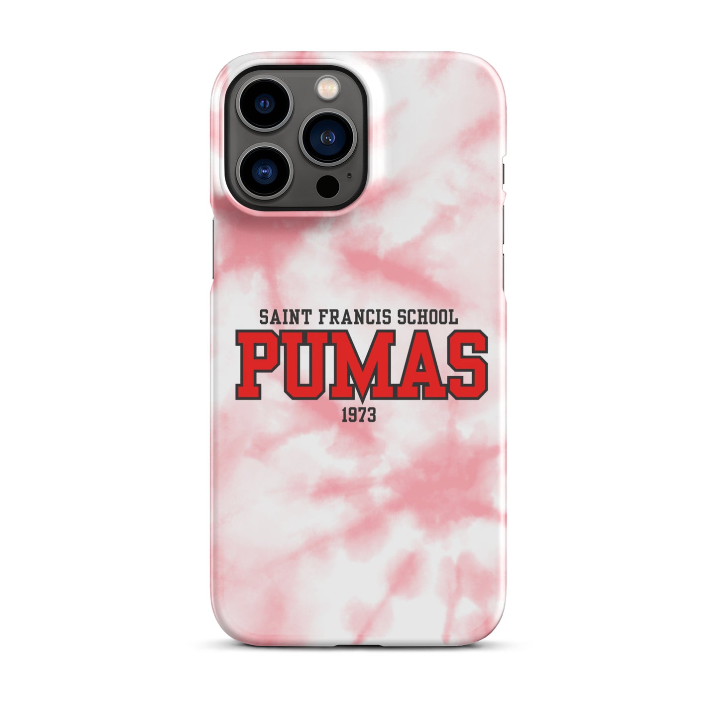 Snap case for iPhone® tie dye with red logo