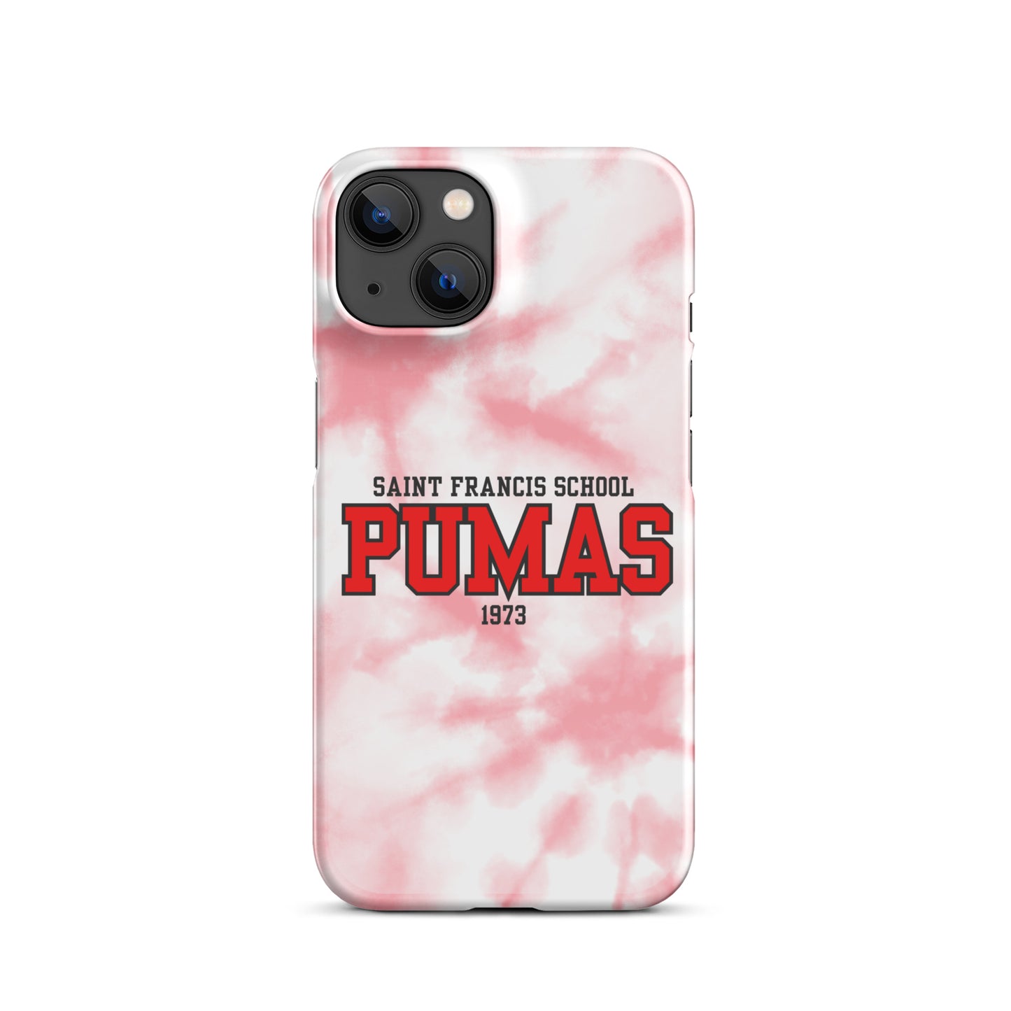 Snap case for iPhone® tie dye with red logo