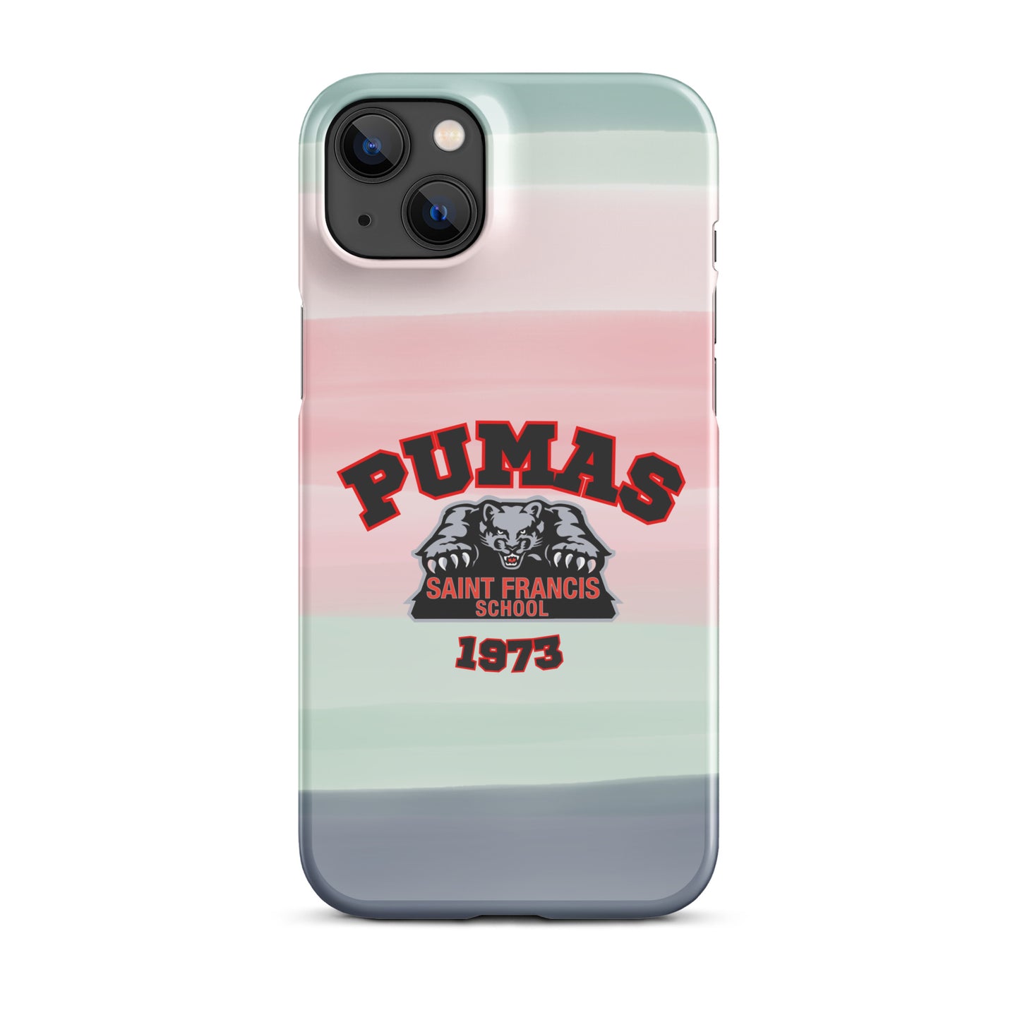 Snap case for iPhone® with stripes and Pumas logo