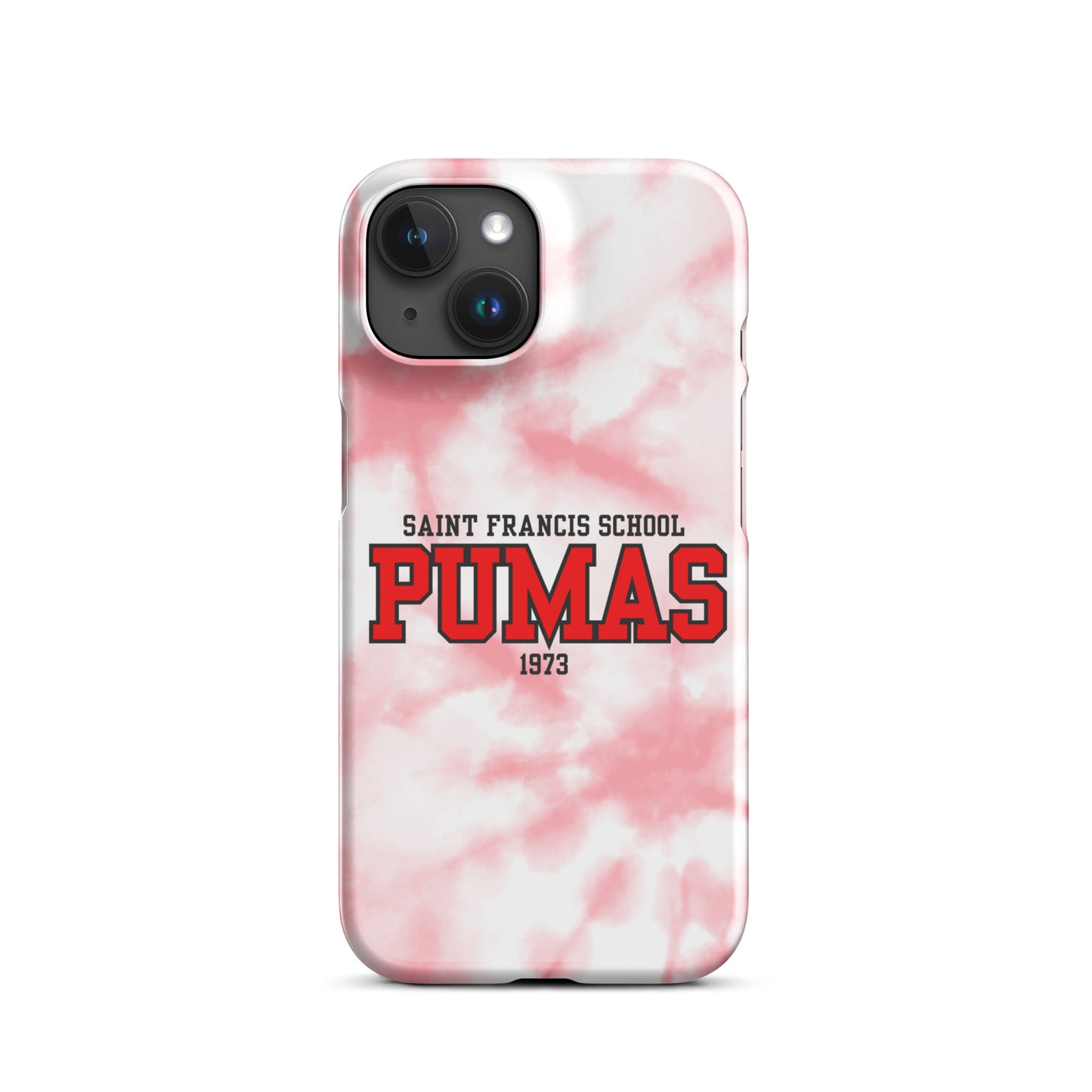 Snap case for iPhone® tie dye with red logo