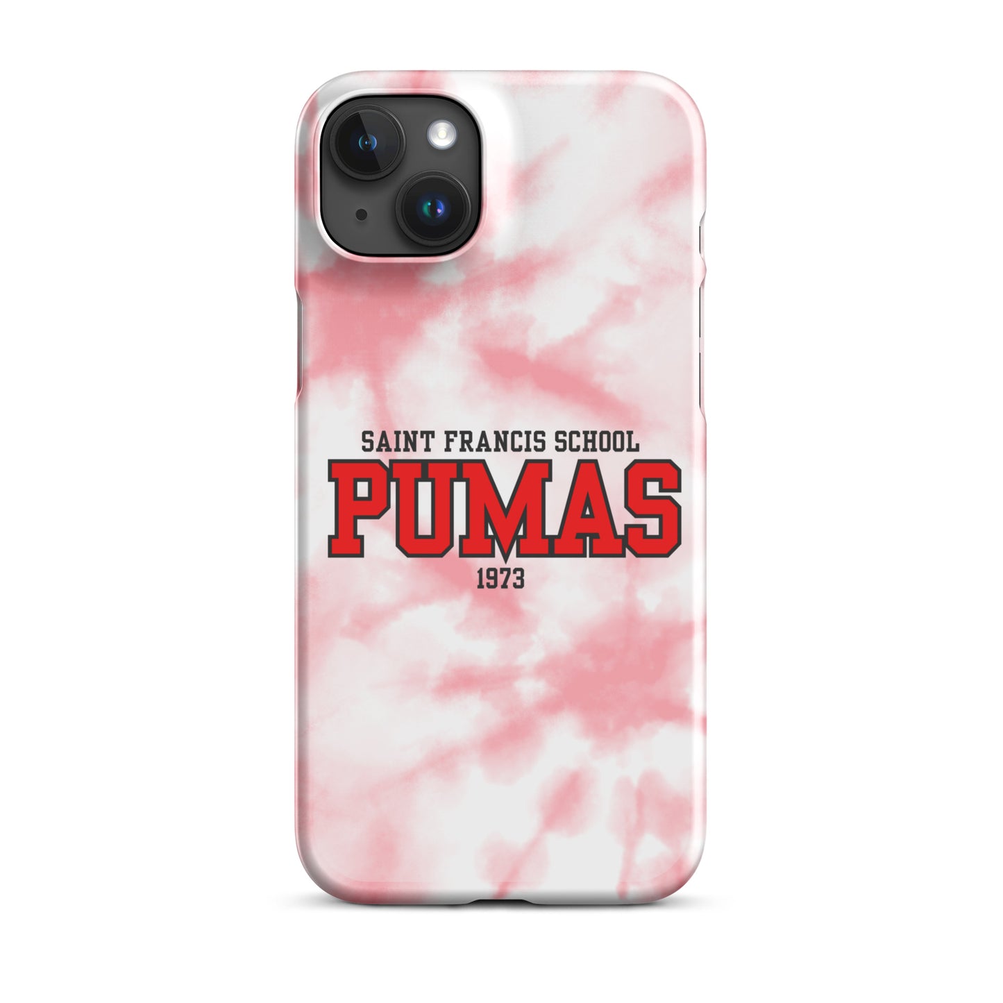 Snap case for iPhone® tie dye with red logo