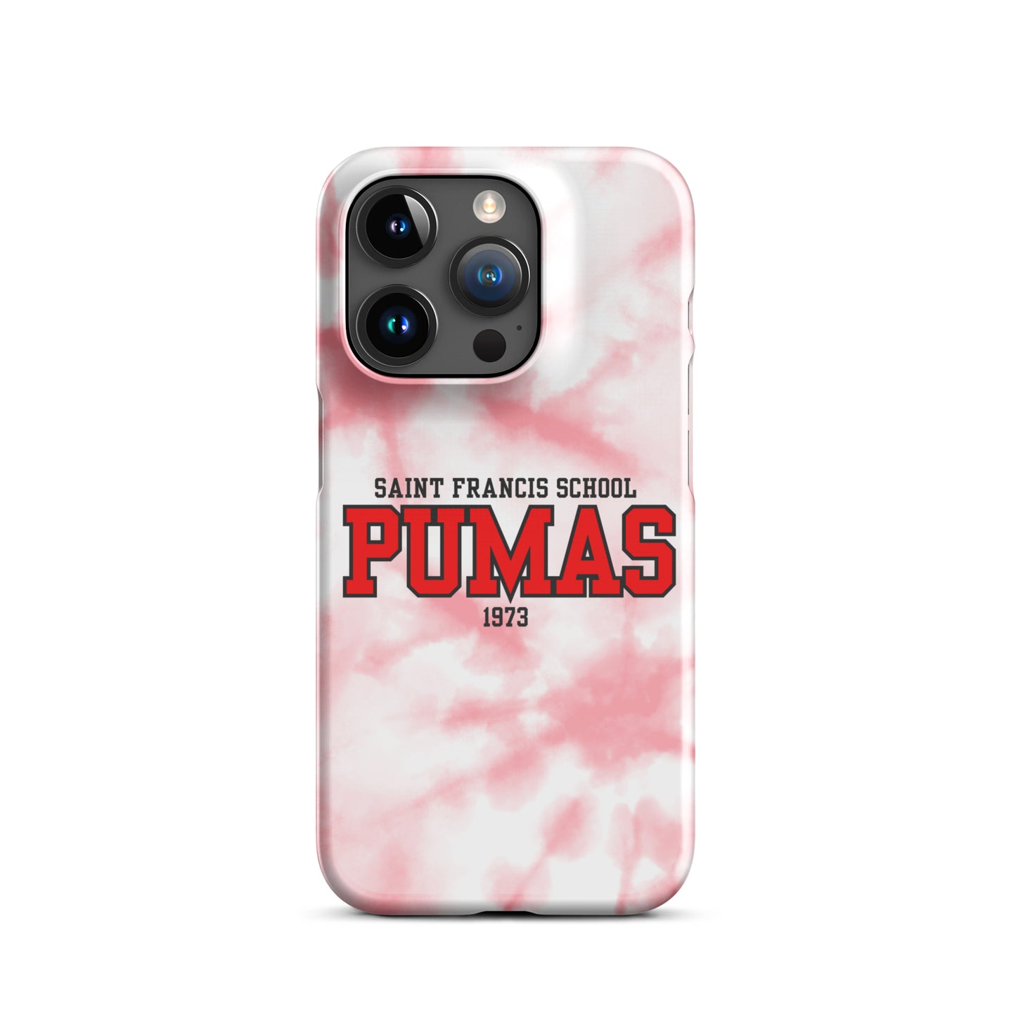 Snap case for iPhone® tie dye with red logo