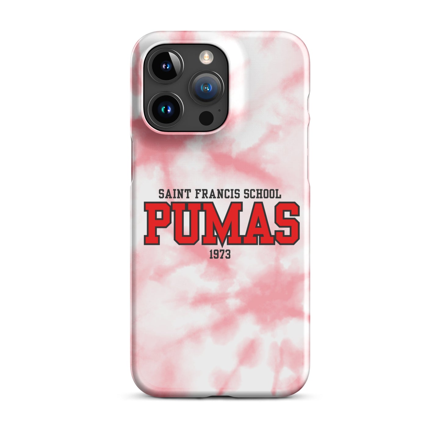 Snap case for iPhone® tie dye with red logo